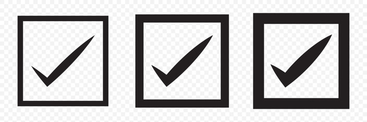 Poster -  Correct vote choise isolated symbol. vector Illustration. A check mark icon indicates that the task has been completed or that the task has been approved for completion. eps 10.