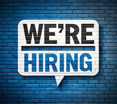 we are hiring background, job vacancy concept