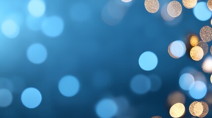 Poster - Blue background with a lot of small circles