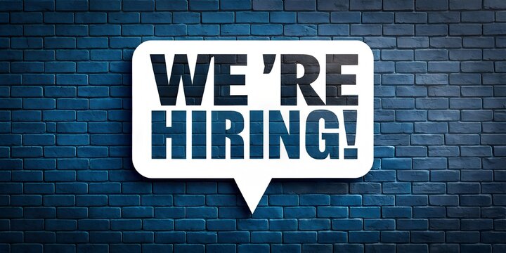 we are hiring background, job vacancy concept