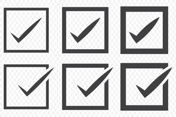 Poster - Checkbox set with blank and checked checkbox vector icon. eps 10.