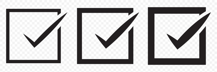 Poster - Checkbox set with blank and checked checkbox vector icon. eps 10.
