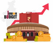 © Heena_Rajput - union budget 2025 india with red suitcase and indian parliament