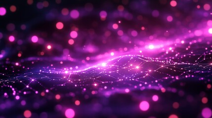 Aufkleber - Abstract glowing purple network of connections  .