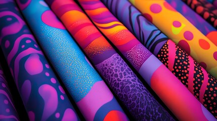 Poster - mesmerizing fluid acid inspired digital art with vibrant chromatic patterns and intense contrasts ex