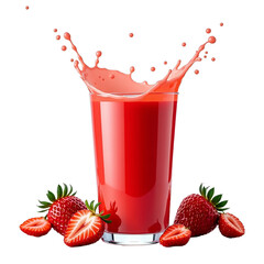 Wall Mural - A refreshing and healthy drink made from the juice of strawberries