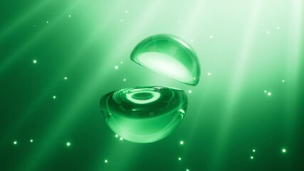 Poster - Abstract semicircular glass curve background, 3d rendering.