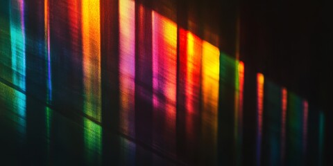 Poster - a visually stunning display of prismatic light leaks forms a vibrant rainbow bokeh effect against a 