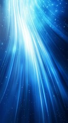 Poster - This captivating and visually striking abstract background showcases luminous blue rays that evoke a cosmic feel, making it ideal for themes related to technology, science, and innovation
