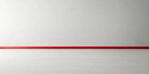 Poster - Minimalist Red Direct Line Abstract Photography