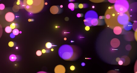 Poster - A dynamic swirl of vibrant lights