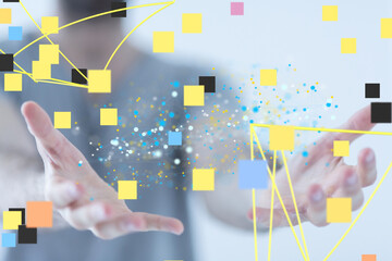 Poster - Global digital connections with technology