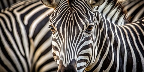 Poster - Minimalist Zebra Stripes Background: Abstract Black and White Texture