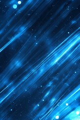 Poster - This striking abstract background features vibrant blue light rays aligned with science and technology themes, ideal for enhancing digital art, design, and various creative projects