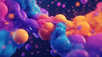 Poster - An abstract background with a burst of colors and dynamic shapes, capturing a vibrant and energetic essence, ideal for adding excitement to visual content.