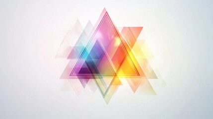 Poster - white paper hen origami isolated on a grey background, abstract background with triangles.