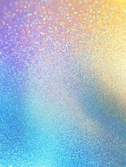 Poster - A mesmerizing holographic background with vibrant blue, bright yellow, and soft lilac hues, creating a shimmering, iridescent effect that invites viewers to lose themselves in its beauty and elegance