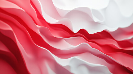 Wall Mural - Red and white background, waving national flag of Indonesia, ABSTRACT WHITE RED BACKGROUND TEMPLATE