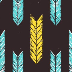 Poster - Graffiti geometric seamless pattern featuring a grunge effect