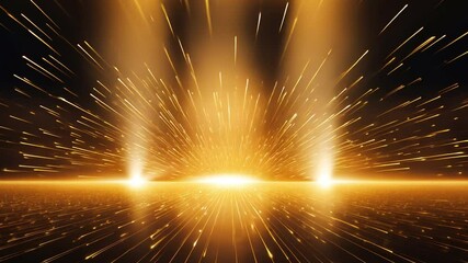 Aufkleber - Golden Radiance Explosion 