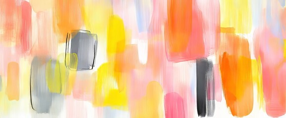 Poster - modern watercolor art background featuring a wallpaper design. elements include a paint brush and go