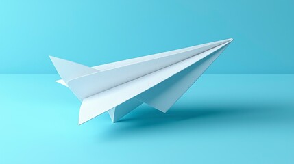 Sticker - Paper plane on blue. (2)