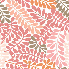 Wall Mural - seamless pattern with autumn leaves. vector illustration botanical design.perfect for wallpaper, pos