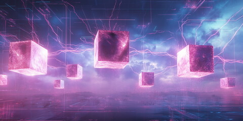 Innovation concept vibrant electrical currents con_007