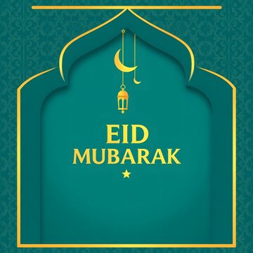 Arabic Ornamental Patterned Background of Islamic Mosque, Design Greeting Card for EID