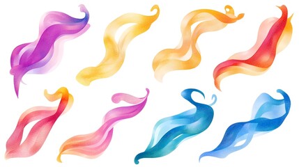 Poster - Colorful Abstract Wave Forms Design Collection