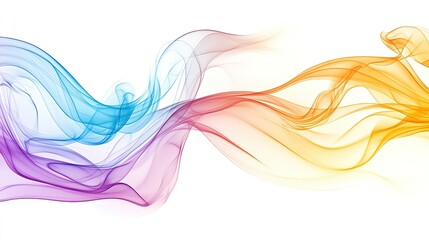 Poster - Beautiful modern white background with rainbow lines.