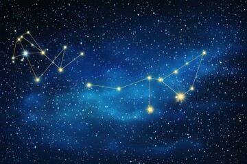 Wall Mural - Celestial Navigation: A Constellation in the Night Sky