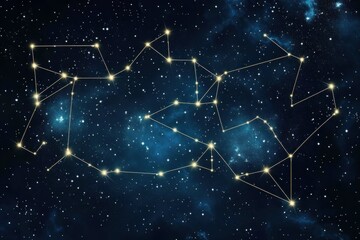 Wall Mural - Celestial constellation in a deep space backdrop.