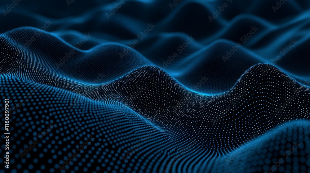 3D abstract dark blue background with dots pattern vector design ...