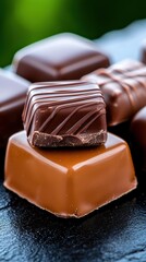 A pile of chocolates sitting on top of a table