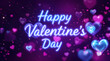 © Risad - Happy Valentine's Day text with blue heart space and 3d rendering, The Valentines Love concept.