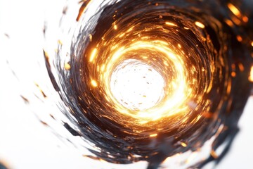 Poster - A close-up shot of a circular object featuring a light source in the center