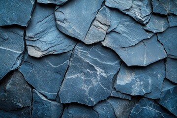 Aufkleber - A close-up shot of a blue rock wall texture