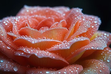 Aufkleber - a detailed view of a flower with water droplets glistening on its petals, great for using in still l