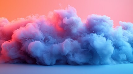 Canvas Print - Colorful smoke with background gradient. Use for visual effect or abstract imagery.