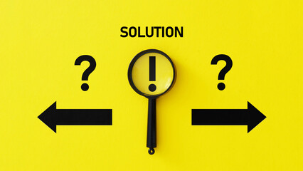 Poster - Problem solving and making the right decision. Choose right path. Making a choice to find a solution