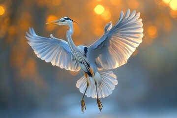 Aufkleber - A large white bird soaring through the sky