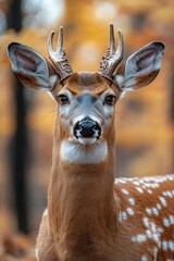 Poster - A close-up shot of a deer's antlers, perfect for wildlife or nature themed projects