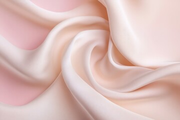 Poster - Close-up of white fabric on a pink background, suitable for textile or fashion design