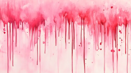 Poster - Abstract Pink Watercolor Dripping Paint Texture