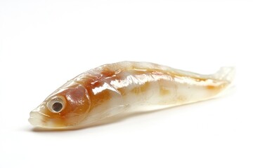 Poster - A close-up view of a fish on a white background, suitable for illustrations or educational purposes