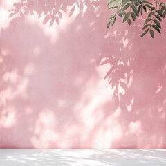 Poster - A pink wall with a potted plant in a vase, great for home decor or office use