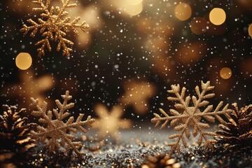 Poster - Snowflakes falling from the sky