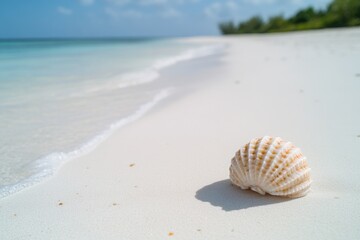 Poster - Shell on a beach near the ocean
