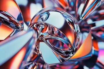 Poster - A close-up view of a shiny object with intricate details, perfect for use in product or technology illustrations